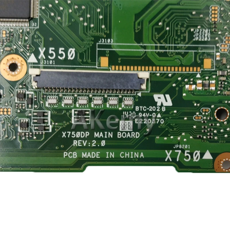 AK K550D X750DP материнская плата для ноутбука For Asus X550DP K550DP X550D K550 X550 тестовая