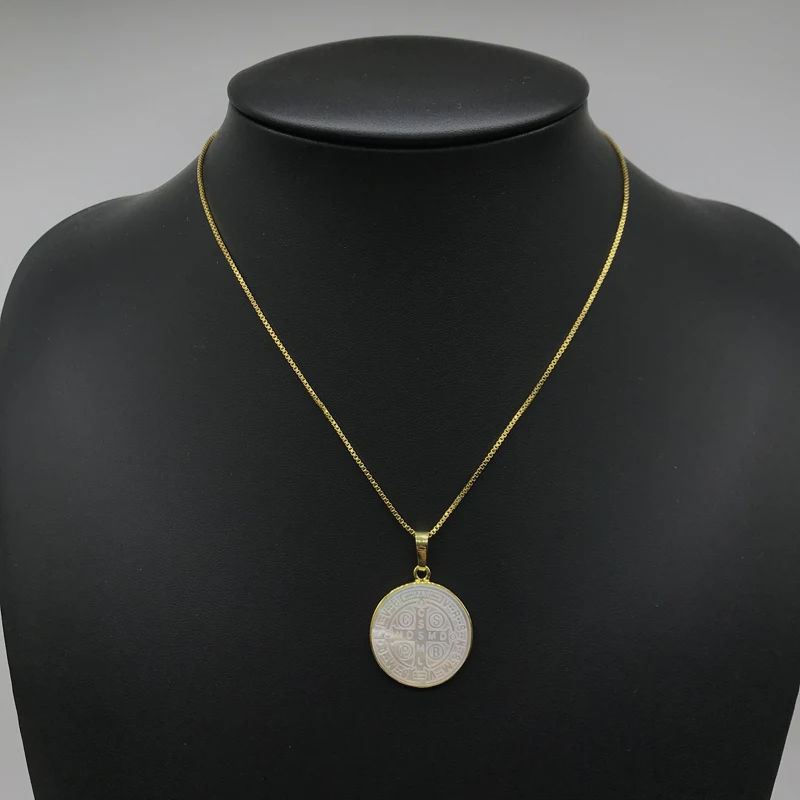 Религиозная медаль Сан Бенито, ожерелье с крестом, ожерелье с подвеской для женщин и мужчин, ювелирные изделия