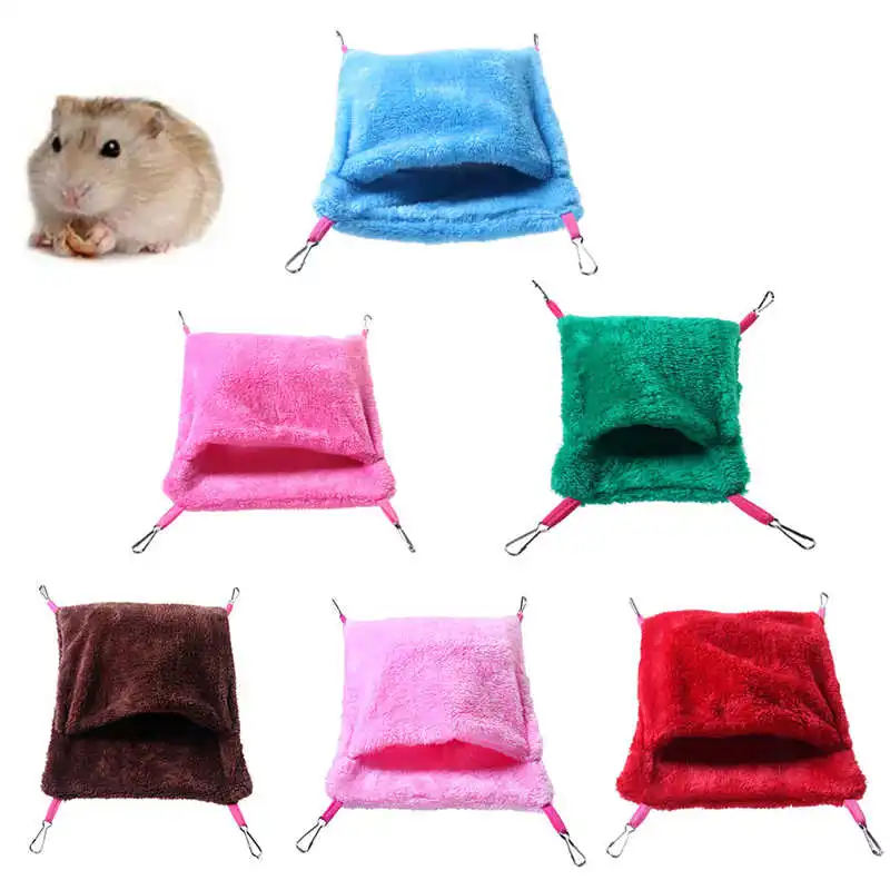 Hammock For Hamster Ferret Rabbit Animals Small Cotton Sleep Nest House Hanging home decoration accessories Gifts pets #2o29 (1)