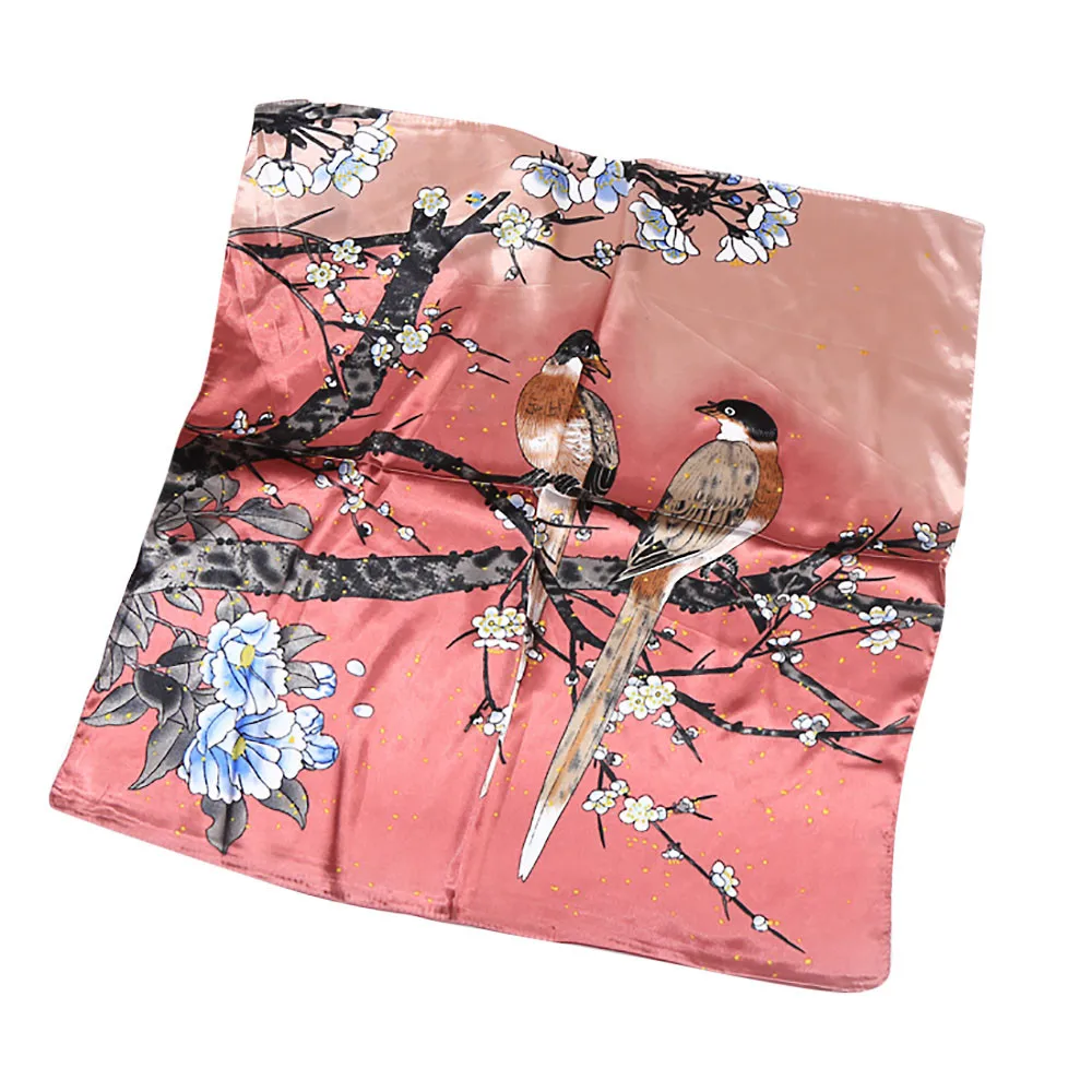 

Elegant Women Head Neck Hair Tie Silk Satin Scarf Shawl Wrap Kerchief winter sjaals voor dames 2018 blanket scarf