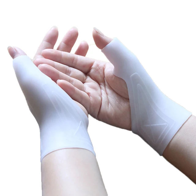 1pcs Silicone Gel Therapy Wrist Thumb Support Gloves Arthritis Pressure