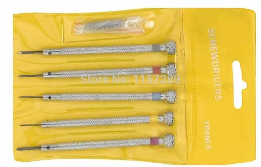 Precision 5 Pcs Flat Blade Watch Screwdriver Set for watch repairin