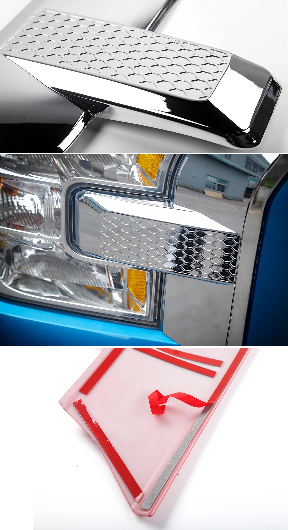 SHINEKA передний бампер фары и Решетка хром красный чехол накладка для Ford F150 15+ аксессуары