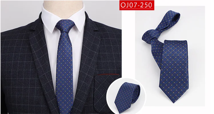 38 цветов 7 см мужские галстуки полиэстер шелк Paisle полосы точка костюм для дружки Свадебный галстук Классический шеи Аксессуары для