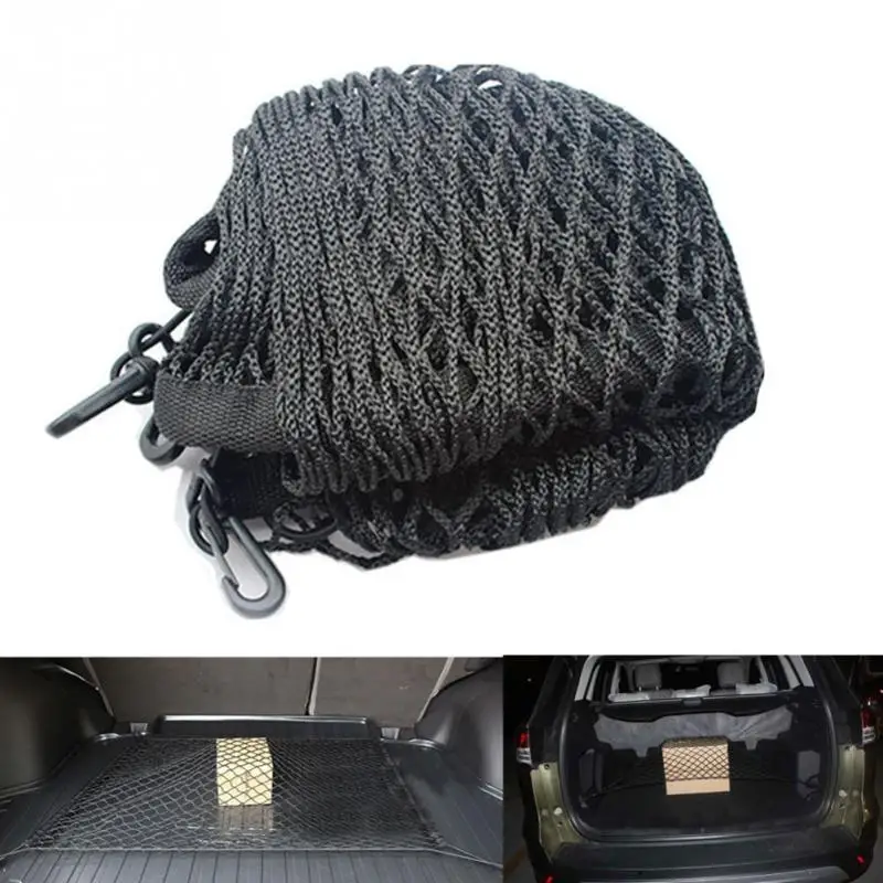 

70 x 70cm Universal Car Trunk Luggage Storage Cargo Organiser Nylon Elastic Mesh Net With 4 Plastic Hooks