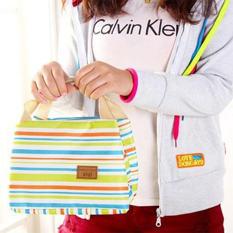 New Fashion Portable Insulated Packed Lunch Bag Waterproof Handheld Insulation Cooler Bag Picnic Bags Totes Carry Case Food Bags (2)