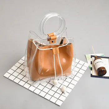 

Bucket Bag Transparent PVC Shoulder Bags Crossbody Shoulder Messenger Bags Lady Handbag Bags Women Bolsa Feminina