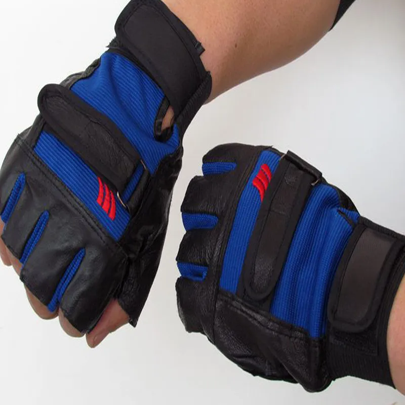 Высокое качество Мужские Спорт на открытом воздухе Половина Finger ездовые перчатки мотоцикл Прохладный защитные перчатки для водителя