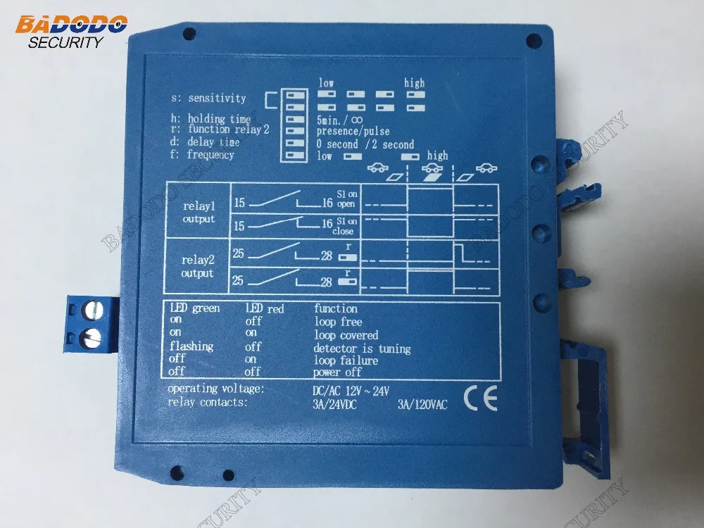 

M1H 12V/24V Single Channel inductive vehicle loop detector sensor for car parking management,2 relay Output