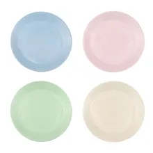 Lanche Bandeja de Frutas de Sobremesa Prato de Almoço Jantar de Palha de Trigo Talheres Pratos Placa Ferramentas de Cozinha Mesa de Jantar Redonda(China)