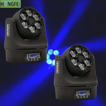

2 pieces / Bee eye Light 6x12w RGBW 4in1 Led Moving head lights DMX512 Beam lights