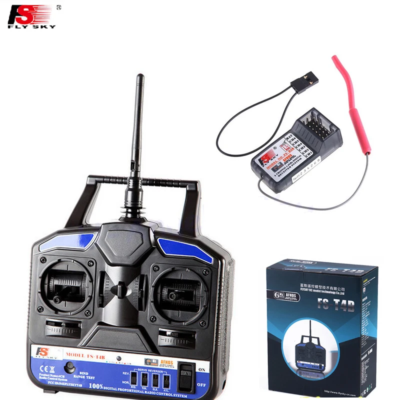 

1pcs Original RC Helicopter Airplane Remote control Flysky FS 2.4G 4CH FST4B FS-T4B Radio RC Transmitter & Receiver