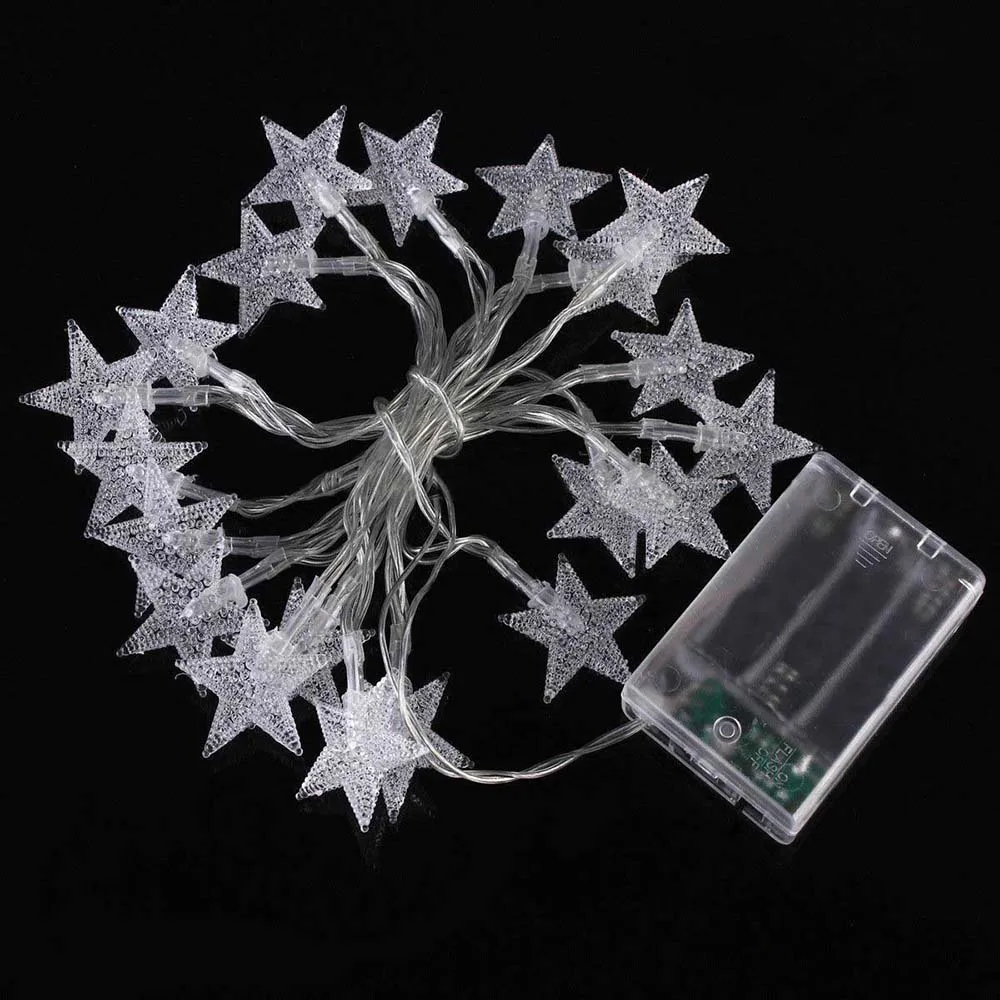 2-3m LED Christmas String Light Snowball Pine Cone Star Fairy Light Holiday Wedding Room Garland Decoration Battery String Lamp (4)