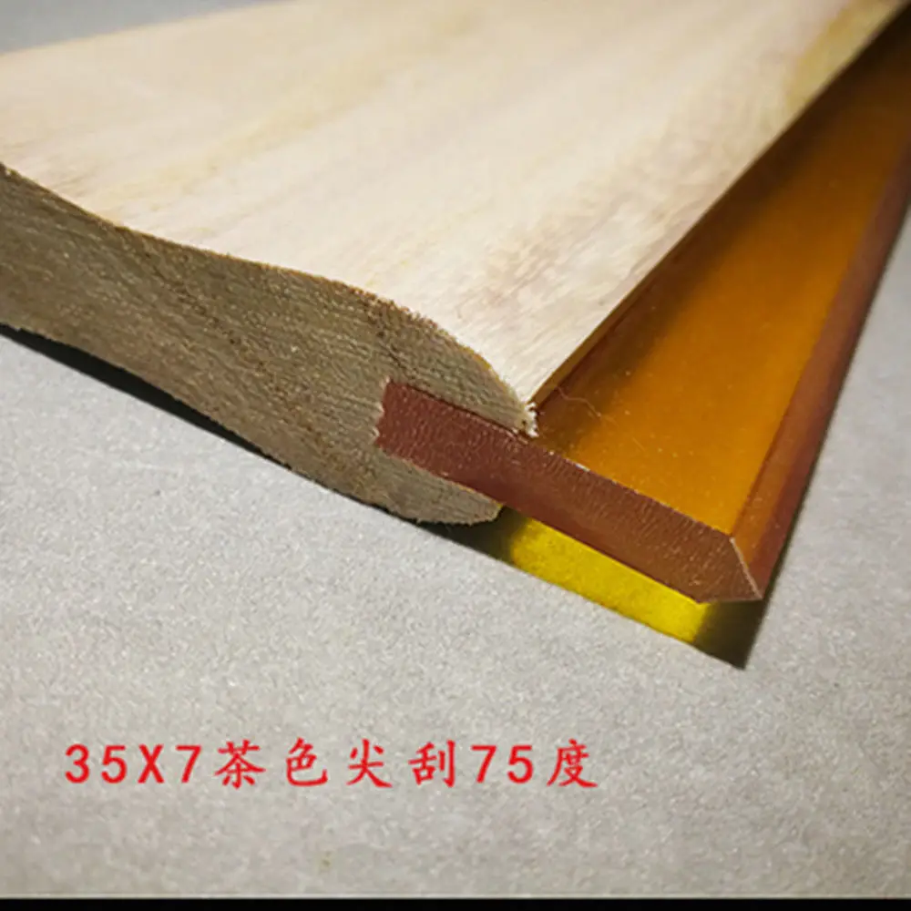 

1PC 35 x 7mm Sharp Head Screen Printing Squeegee Wood Handle Blade Ink Scraper