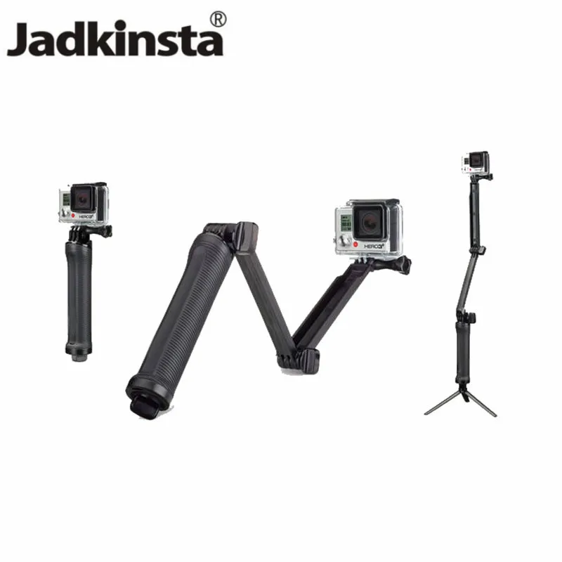 

Jadkinsta Accessories Collapsible 3 Way Monopod Mount Camera Grip Extension Arm Tripod Stand for Gopro Hero 4 2 3 3+ 2 1 SJ4000