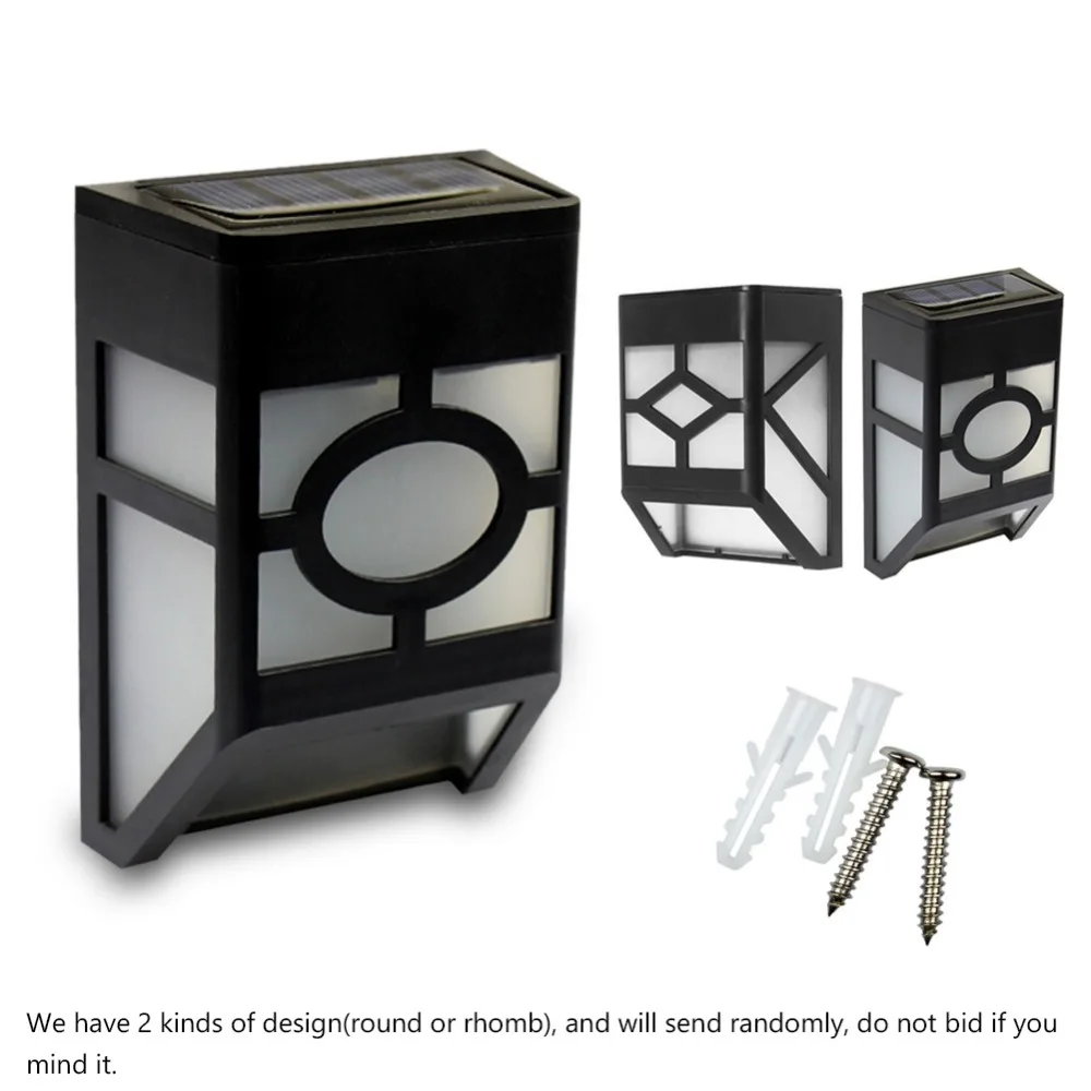 Cheap Sale 8pcs Solar Lamp Solar Powered Wall Mount Light 2 LED Outdoor