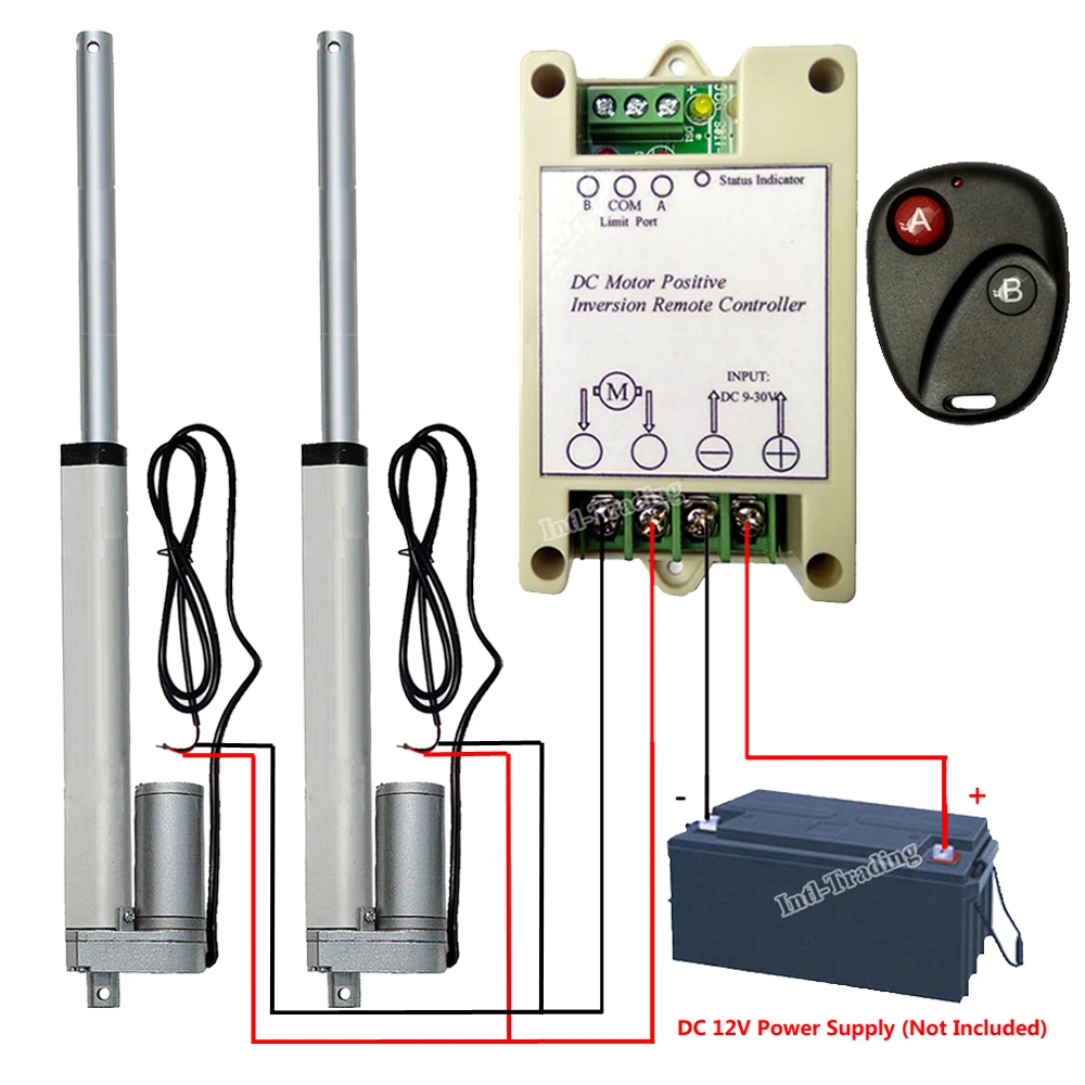 Heavy Duty 2x8" 200mm Stroke 1000N 220lbs Max Lift Linear Actuator