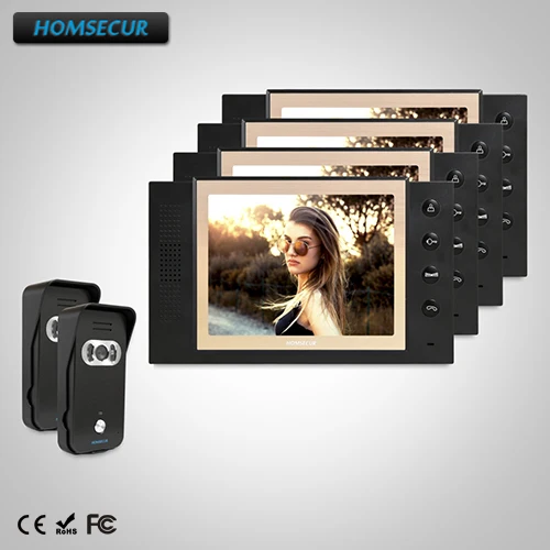 

HOMSECUR 8" Video&Audio Home Intercom Electric Lock Supported for Home Security TC021-B + TM801-B