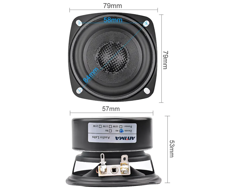 AIYIMA 2Pcs 3 Inch Full Range Audio Speakers 4 8 Ohm 20W Waterproof Sound Speakers Glass Fiber Home Amplifier Audio Loudspeaker best speakers for music