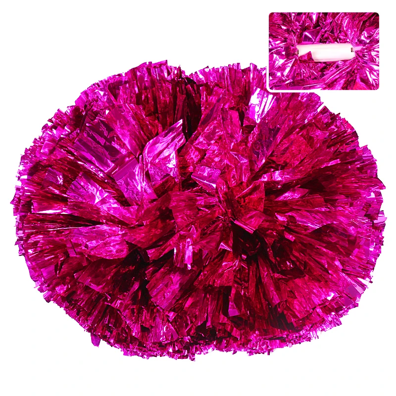 1pcs Metallic Cheerleading Pom Poms Hand Flowers Cheerleader Pompoms