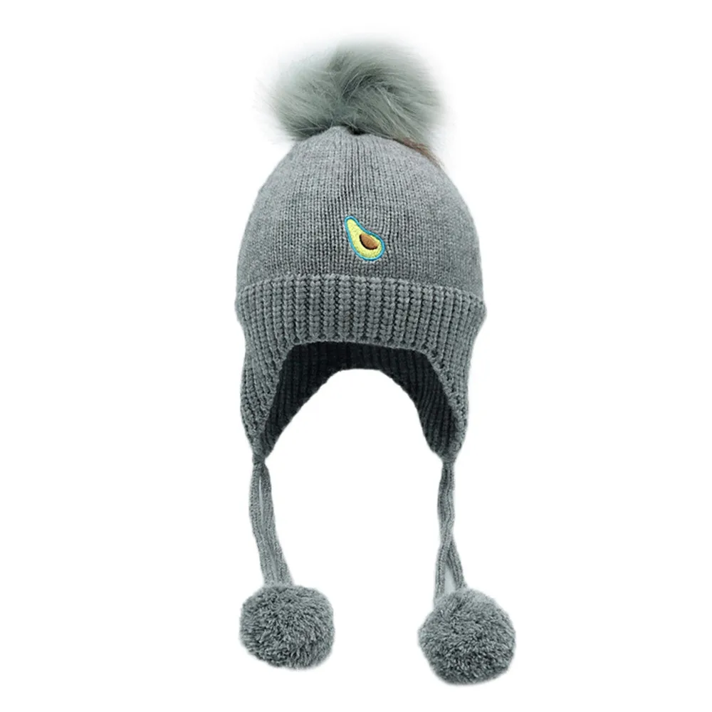 

MUQGEW Infant Baby Hat Kid Beanie Girl Boy Cotton Knitted Ball Warm Earmuffs Children Cap Hats bonnet enfant Baby Accessories