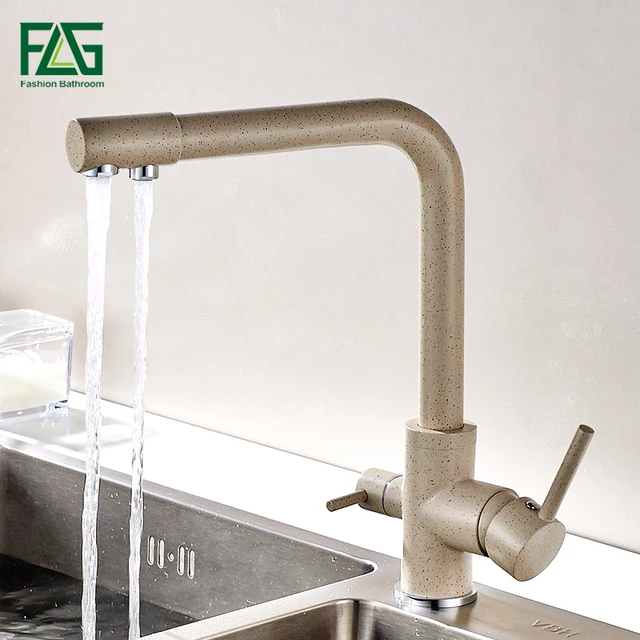 Special Price FLG Filter Kitchen Faucets Deck Mounted Mixer Tap 360 Rotation with Water Purification Features Mixer Tap Crane For Kitchen