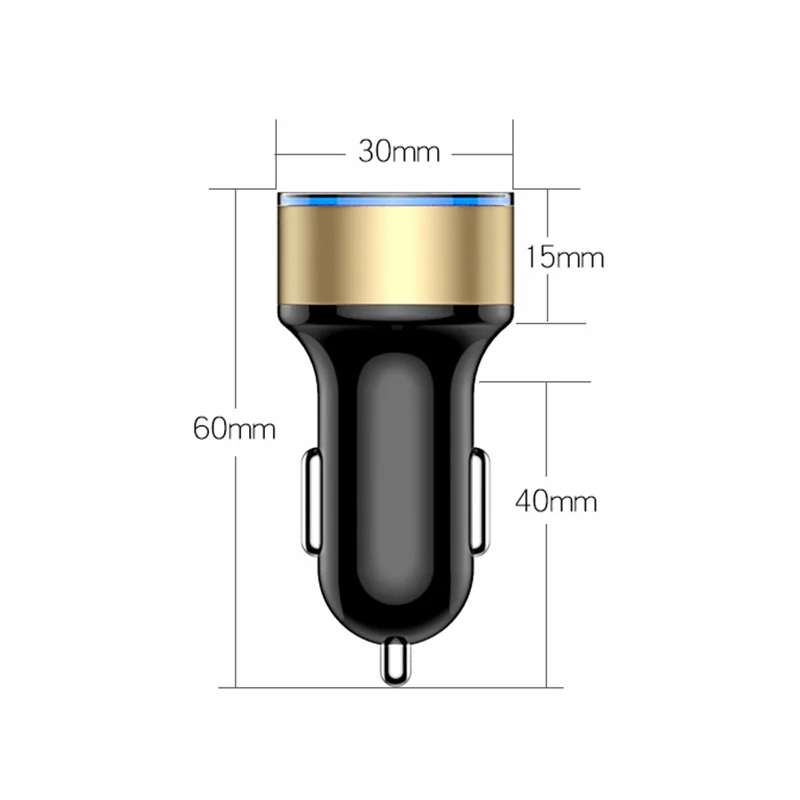 المزدوج Usb الهاتف شاحن سيارة 5 فولت 3.1A مع LED عرض العالمي سيارة شاحن ل Xiaomi سامسونج S8 فون X 8 زائد هواوي شاحن