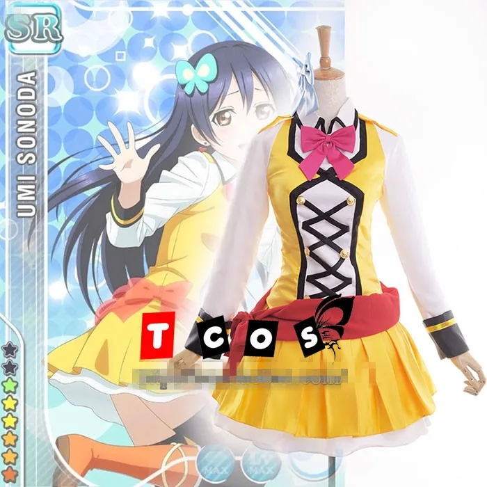 

Love Live Sonoda Umi Cosplay Costume Theatrical Edition Dress Custom-Made Free Shipping +Sock B