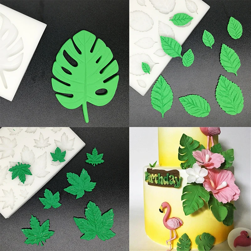 

1pcMaple Rose Leaf Silicone Mold Monstera deliciosa Liebm Shape Mold Fondant Cake Sugar Craft Tools DIY chocolate gumpaste mold