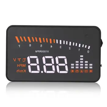 

HUD Head Up Display System can show speed, engine speed, water temperature, battery voltage, low voltage alarm , speed alarm...