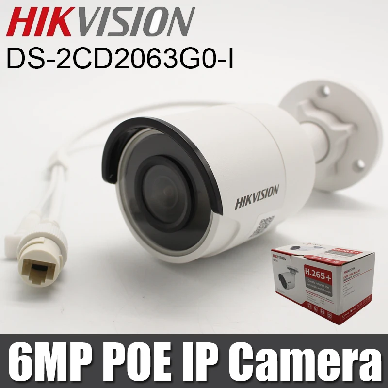 Hikvision 6mp IP камера DS-2CD2063G0-I IR30m фиксированная цилиндрическая сетевая камера Замена DS-2CD2085FWD-I POE H.265 Водонепроницаемая IP67 камера