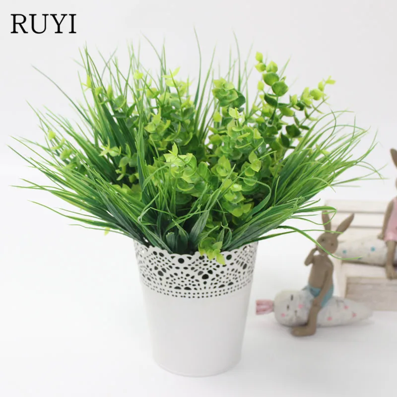 RUYI 1 шт. искусственные листья большой лист эвкалипта растения стены материал