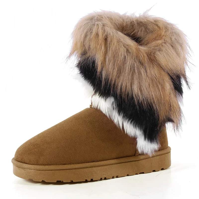 faux fur winter boots