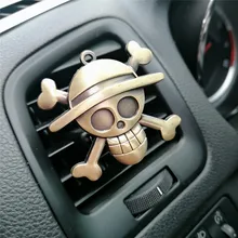 Мультяшный воздушный Зажим Для Освежителя автомобиля Стайлинг духи для кондиционера вентиляционная цельная соломенная шляпа Луффи пиратский знак вентиляторы D3