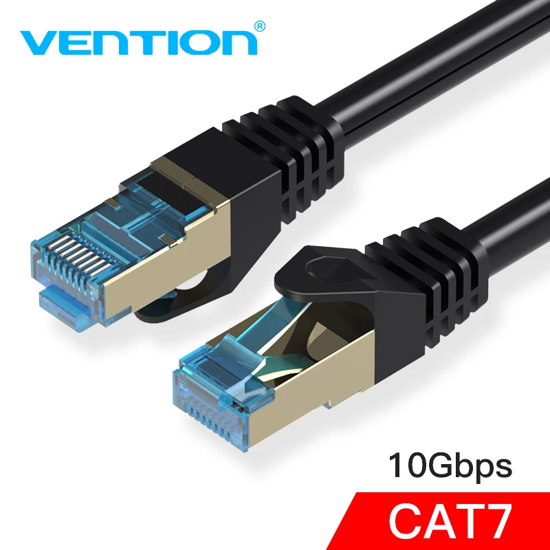 Vention CAT 7 Ethernet LAN Network Cable 1M 1.5M 2M 3M 5M Cat7 rj45 double shielded cable For Router computer Cable Ethernet