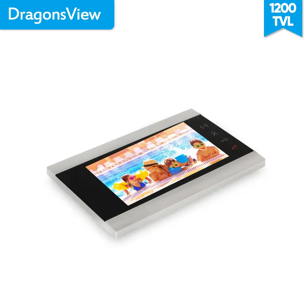 Видеодомофон Dragonsview 7 дюймов дверной звонок система разблокировки Запись SD карты