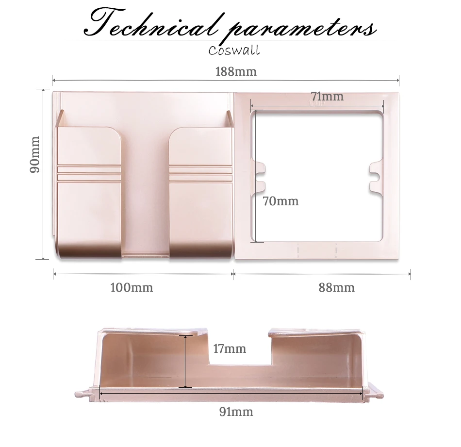 Coswall настенная розетка, держатель для телефона, аксессуары для смартфона, подставка для мобильного телефона Apple, samsung, huawei, два держателя для телефона