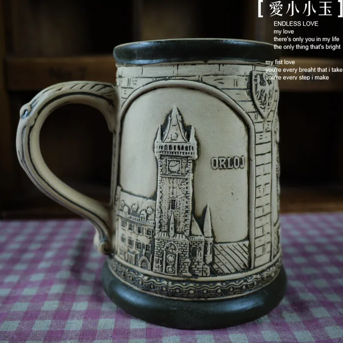 ceramic beer cup