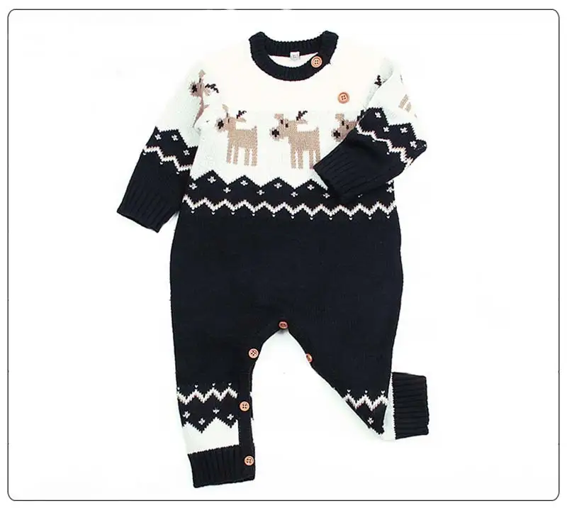 Winter Overalls for Children Baby Boy Girl Christmas Costume Newborn Cartoon Deer Romper Baby Jumpsuits Casual Festival Clothes (8)