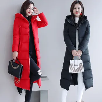 

2020 Casual Winter Jacket Women Down Cotton Clothes Warm Plus Size 6XL Woman Winter Coat Long Parka Hooded Female Outerwear X131
