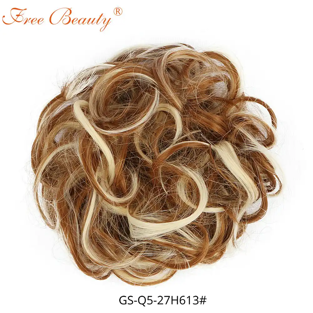 Chignon Hair Bun Hair Pieces Curly Hair Scrunchie Extensions