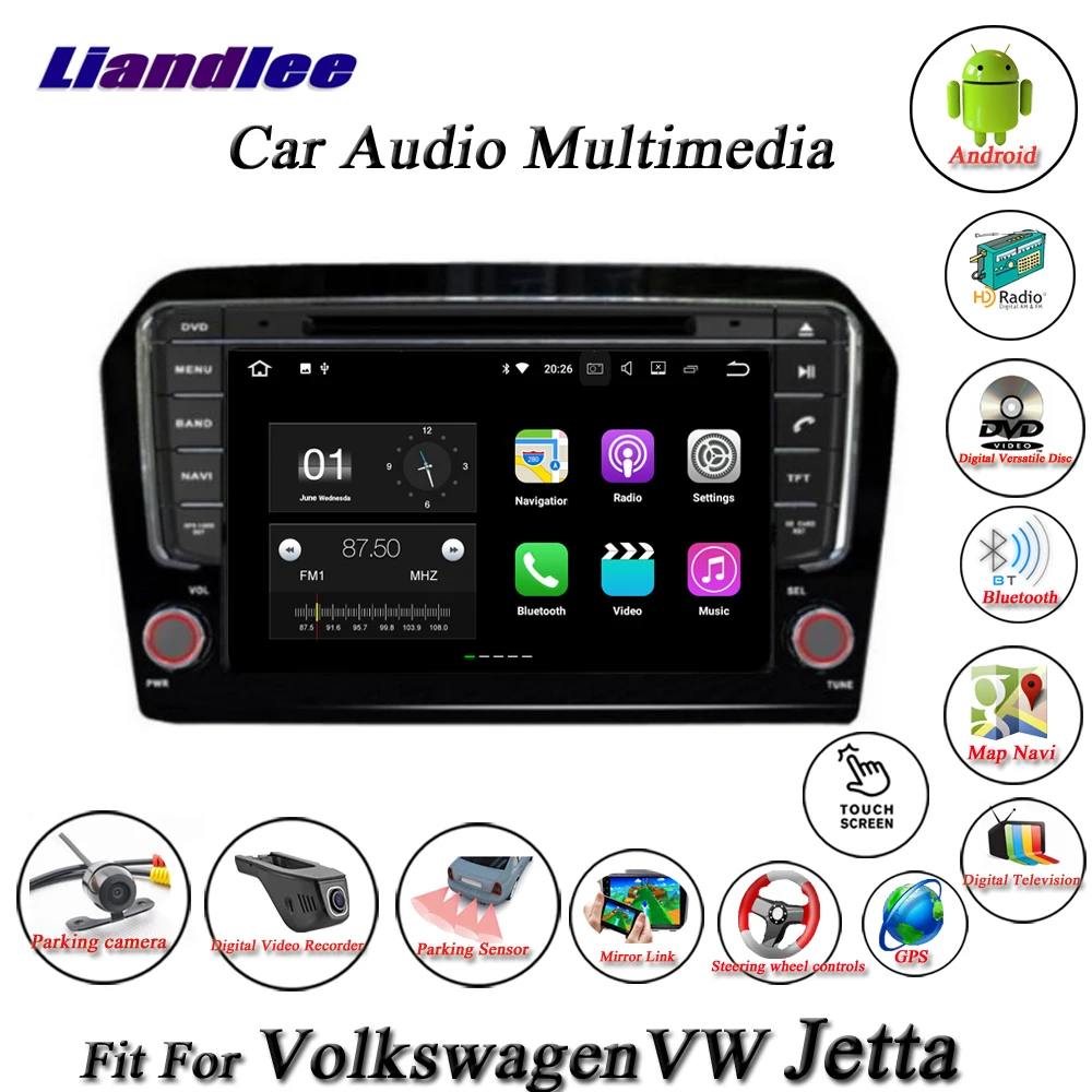 Perfect Liandlee Car Android System For Volkswagen Jetta 2013~2018 Radio CD DVD Player GPS Nav Navi Navigation HD Screen Multimedia 2