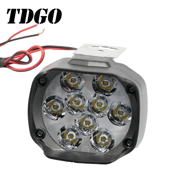 

TDGO 2PCS Motorcycle Spotlight Headlights 12V 9 LEDs Waterproof Lights Motorbike Driving Headlamps Spot Work Lamp With Switch
