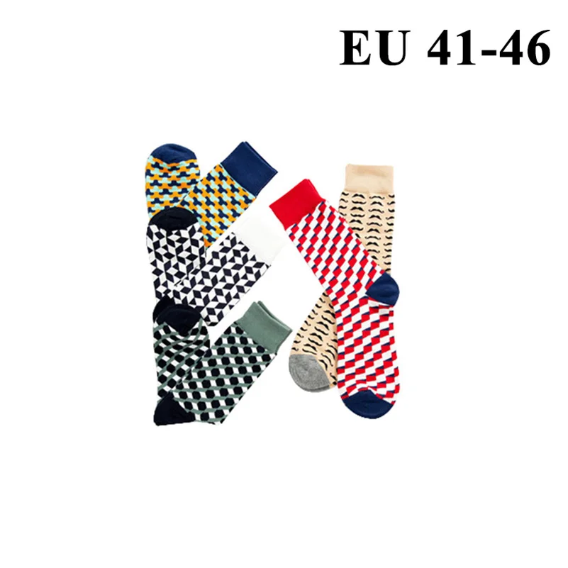 5 пар мужские Веселые носки забавные чесаный хлопковые носки красочные мультизонная Длинные Скейтборд Повседневное носки для Для мужчин