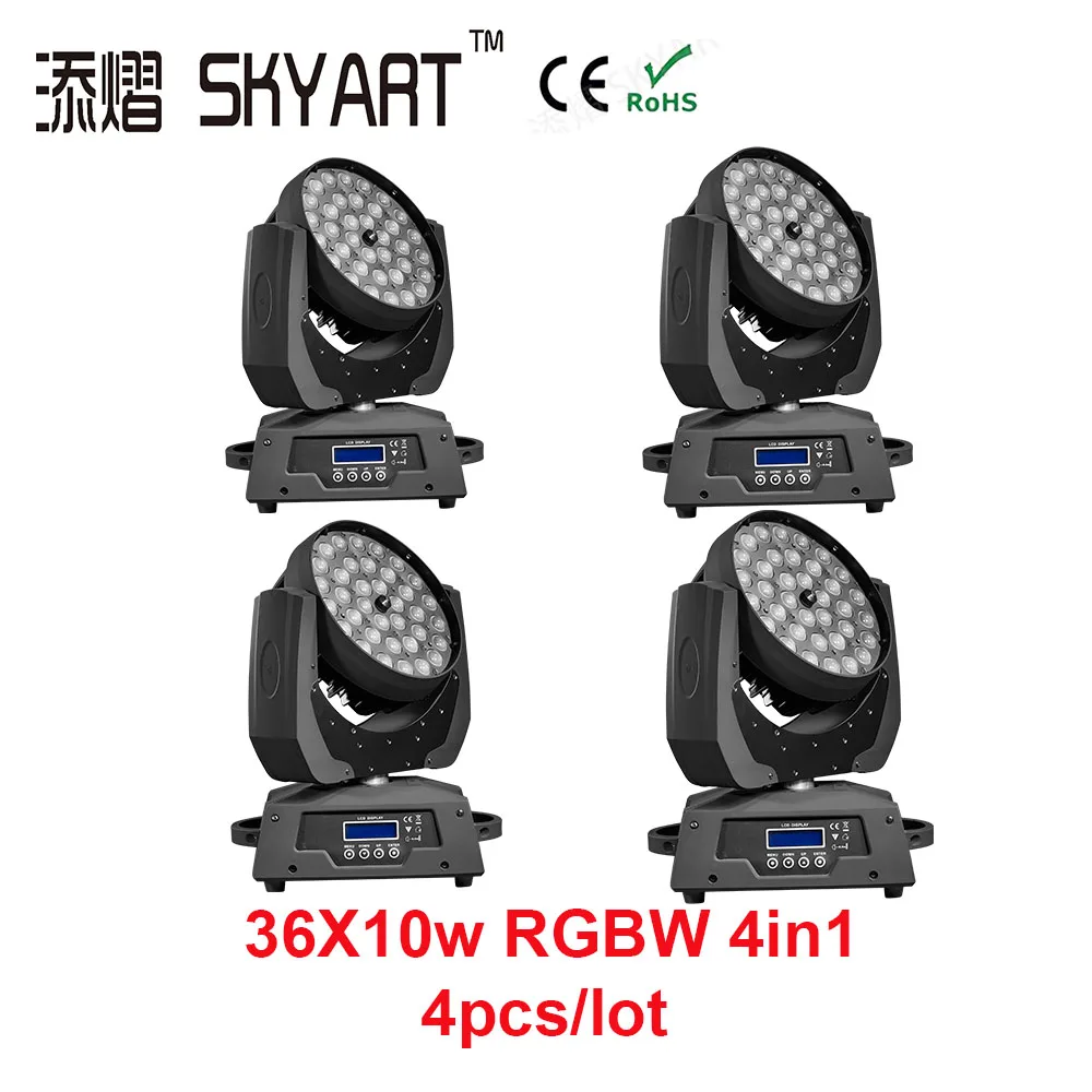 rgbw zoom 36x10w 4in1 led moving head light wash zoom lighting for stage decoration