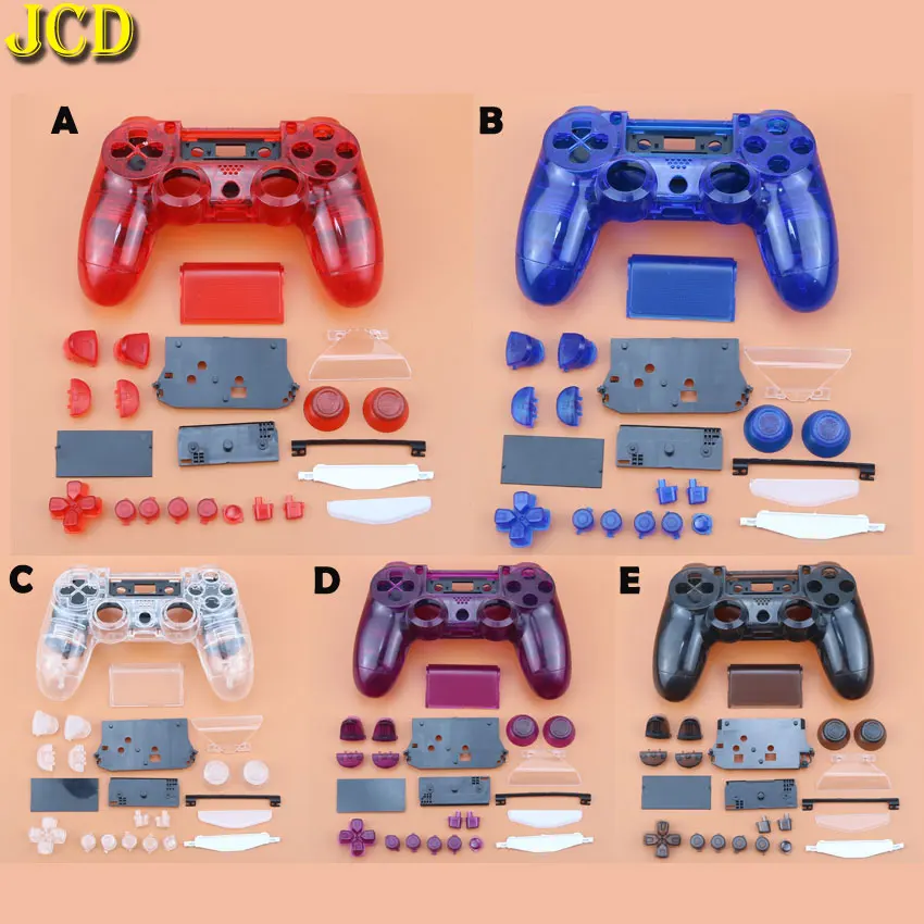JCD для контроллера геймпада Sony Dualshock 4 PS4 JDM 001/ 010/011 прозрачный чехол переднего и