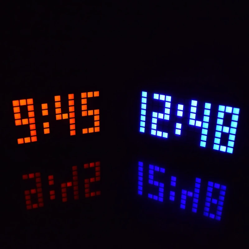 DIY светодиодный термометр-часы матричный Настольный Будильник комплект напоминаний на праздник и день рождения