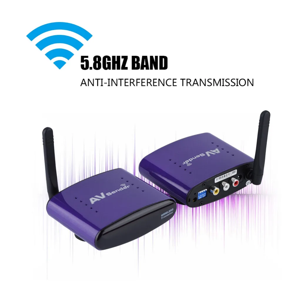 

PAT-650 AV Sender Transmitter & Receiver 5.8GHz Anti-interference Wireless AV Sender
