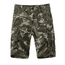 Мужские крутые летние шорты Карго, мужские камуфляжные штаны для отдыха, многокарманные Комбинезоны на весну, повседневные мужские короткие штаны# WS