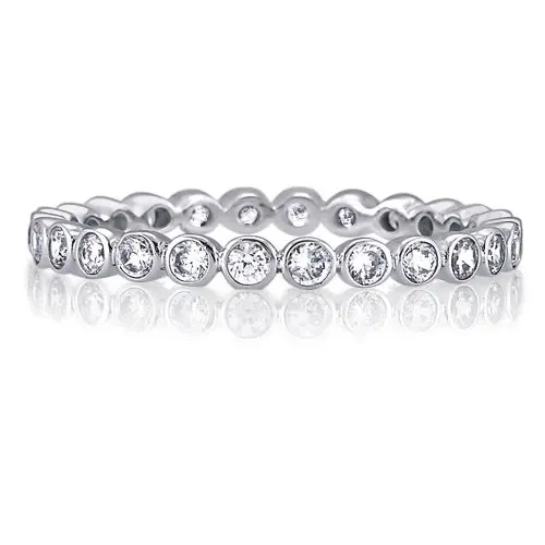 

Free shipping wholesale high quality 100% 925 sterling silver micro paved thin circle cz ring rose gold color jewelry